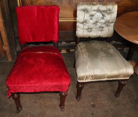 Two Victorian chairs(-)